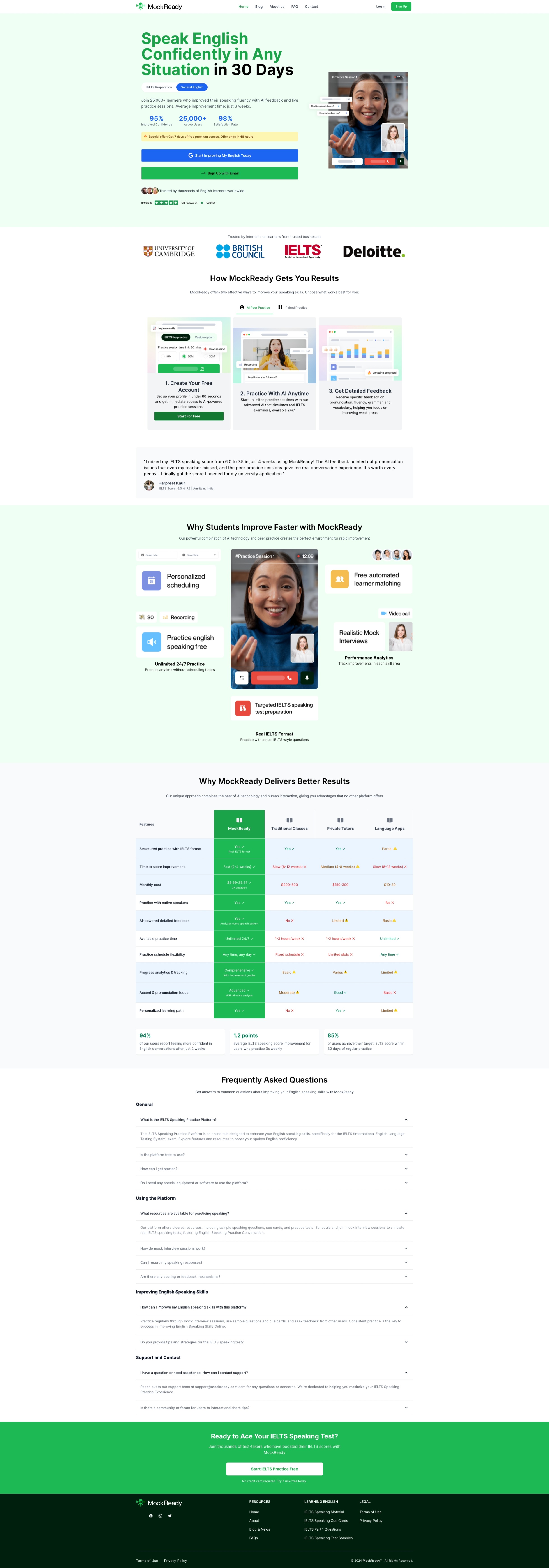 MockReady - Language Practice Platform screenshot