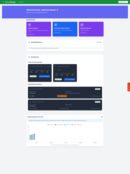 MockReady - Language Practice Platform screenshot